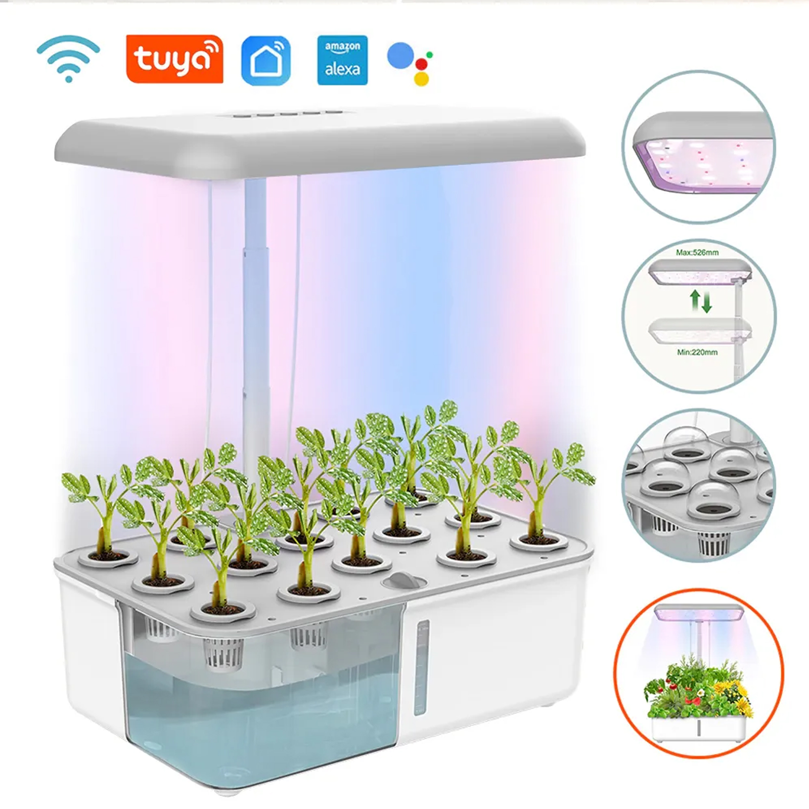 Smart Garden Keeper - Tuya WiFi Plant Hydroponics System Growing