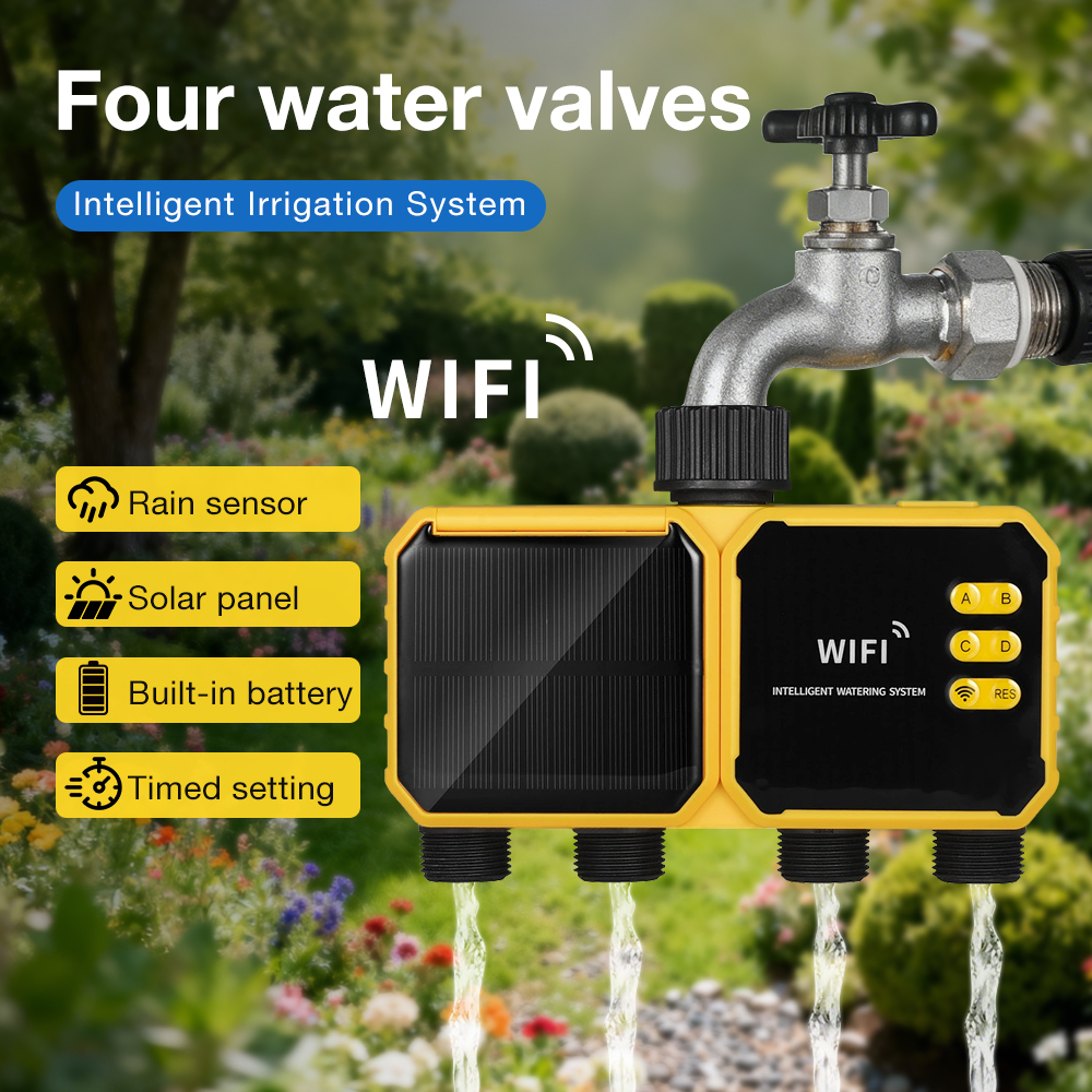 Smart Garden Keeper - WiFi Solar Irrigation Timer 1/2/4 Outlets