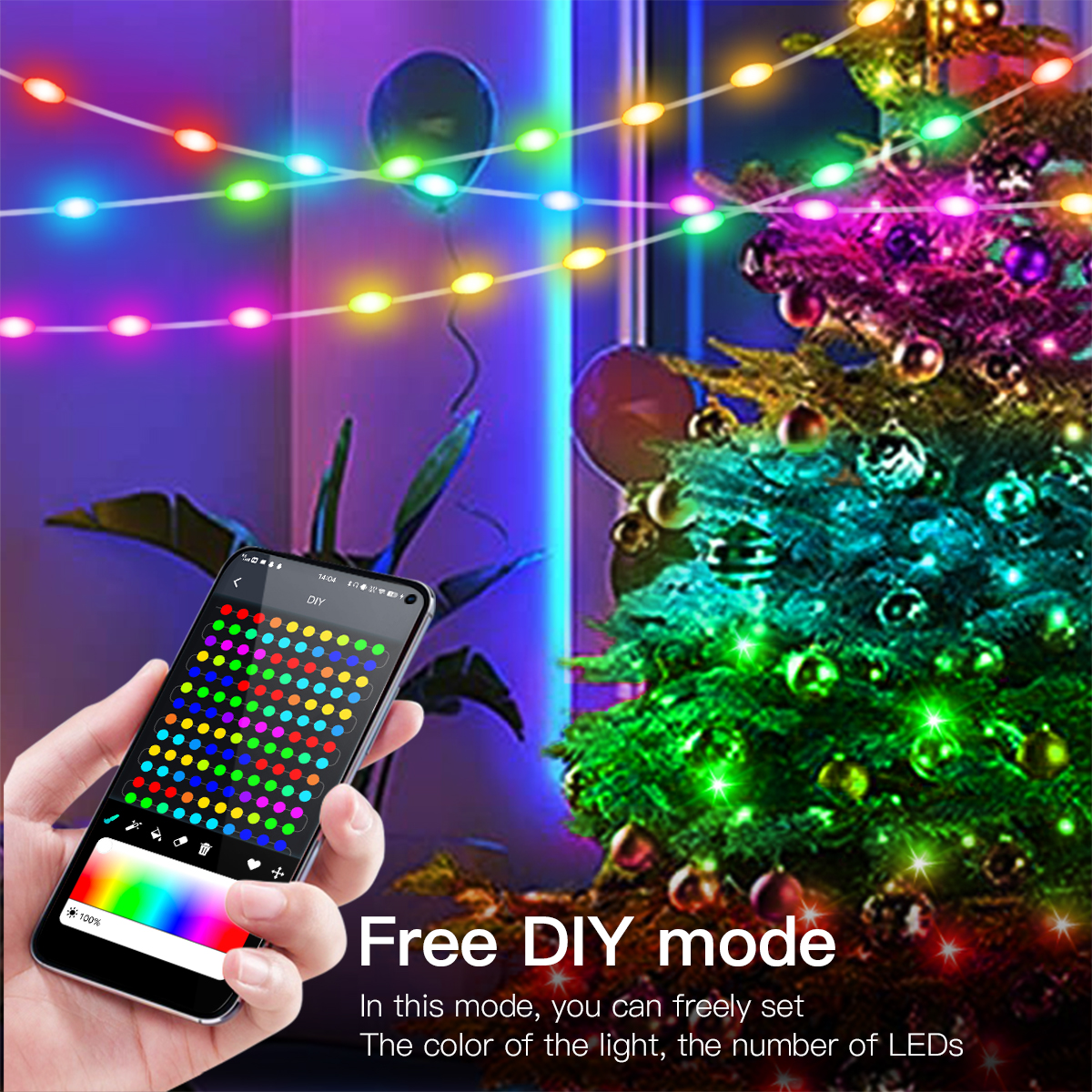 Wireless Bluetooth APP Control - Smart Garden Festoon Lights recension och pris