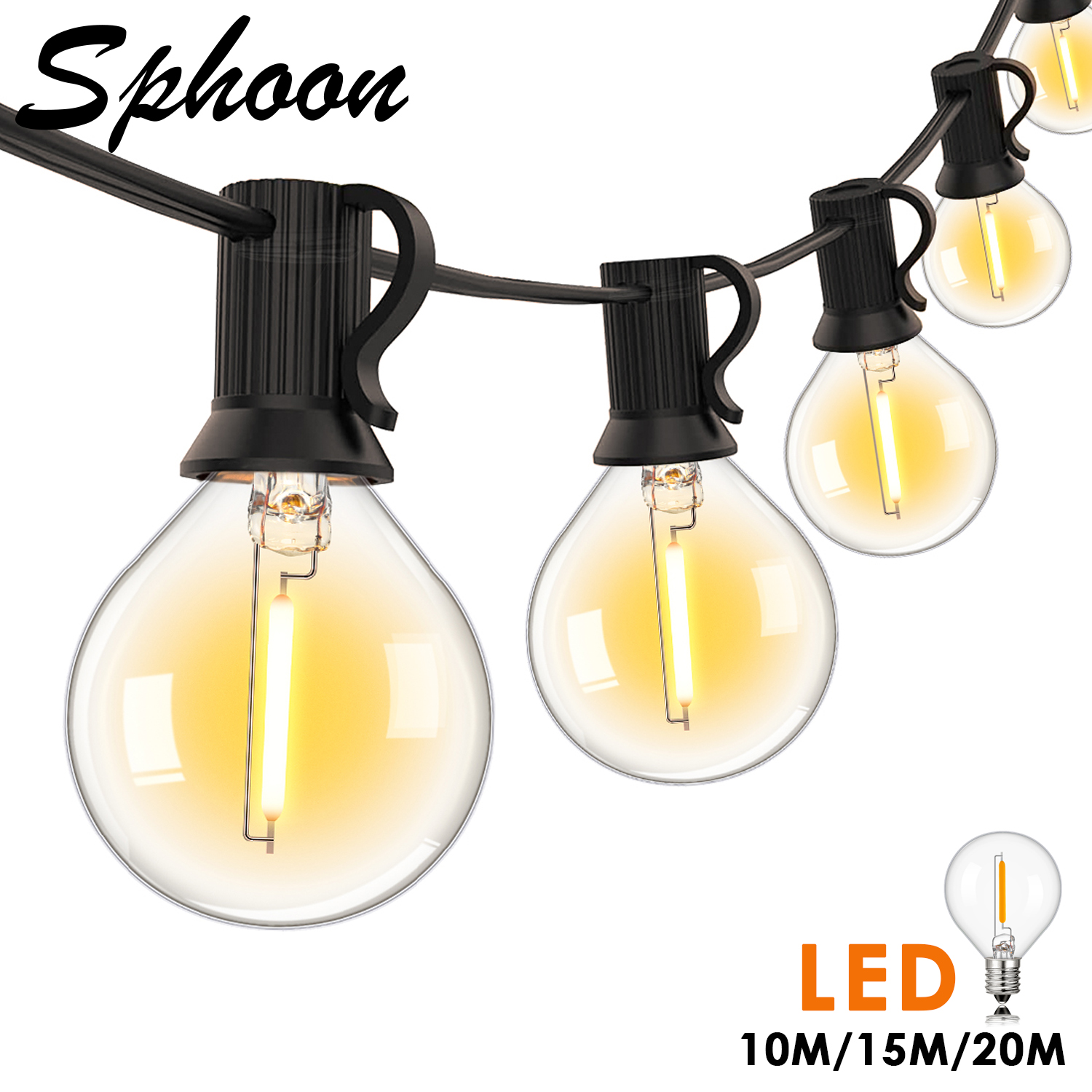 Sphoon Vintage G40 LED String  - Smart Garden Furniture recension och pris