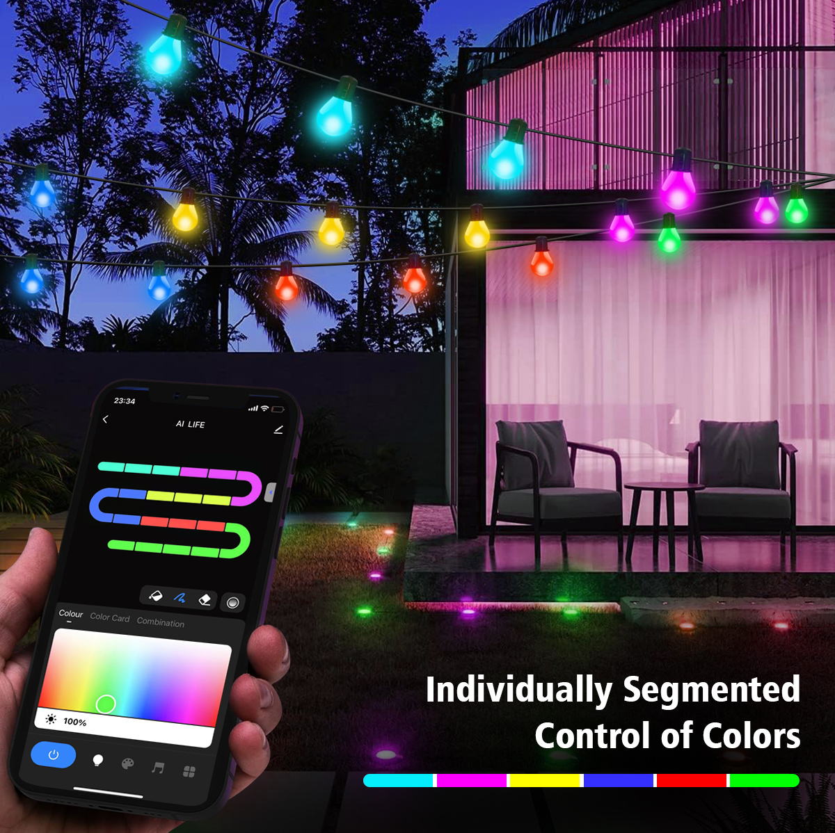 Tuya Smart WIFI G40 LED Bulb S - Smart Garden Festoon Lights recension och pris