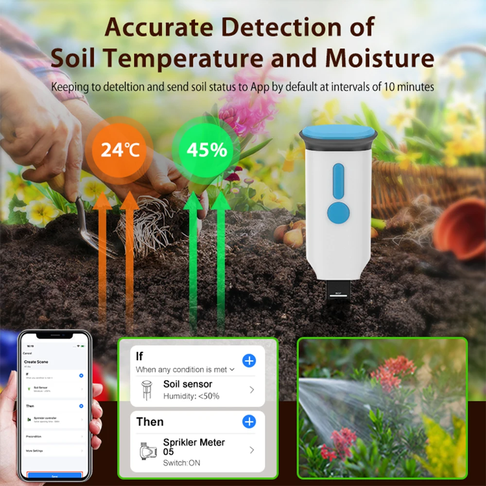 Haozee Tuya Smart WiFi Soil Mo - Smart Garden Furniture recension och pris