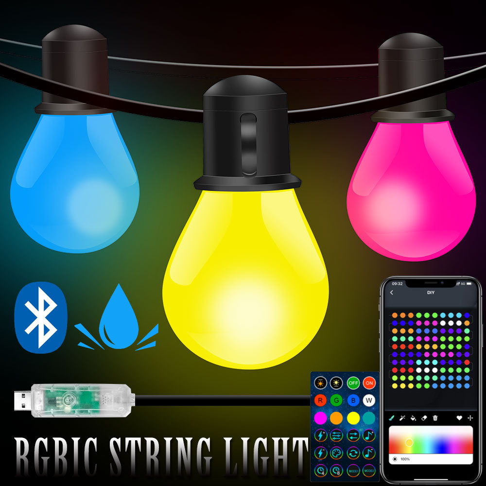 Smart WIFI and Bluetooth G40 L - Smart Garden Festoon Lights recension och pris
