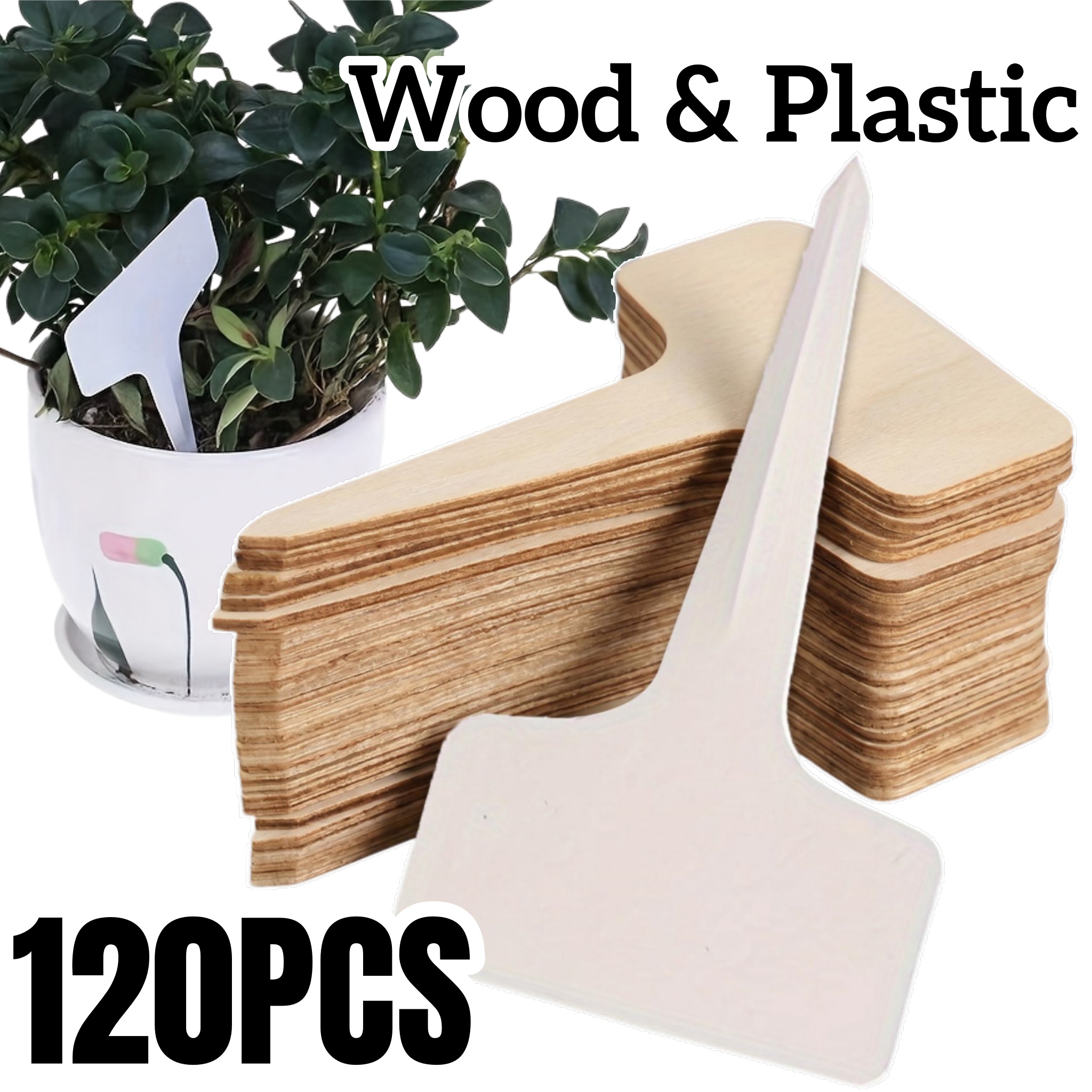 20/120pcs Durable T-Shaped Pla - Garden Journal Planner recension och pris