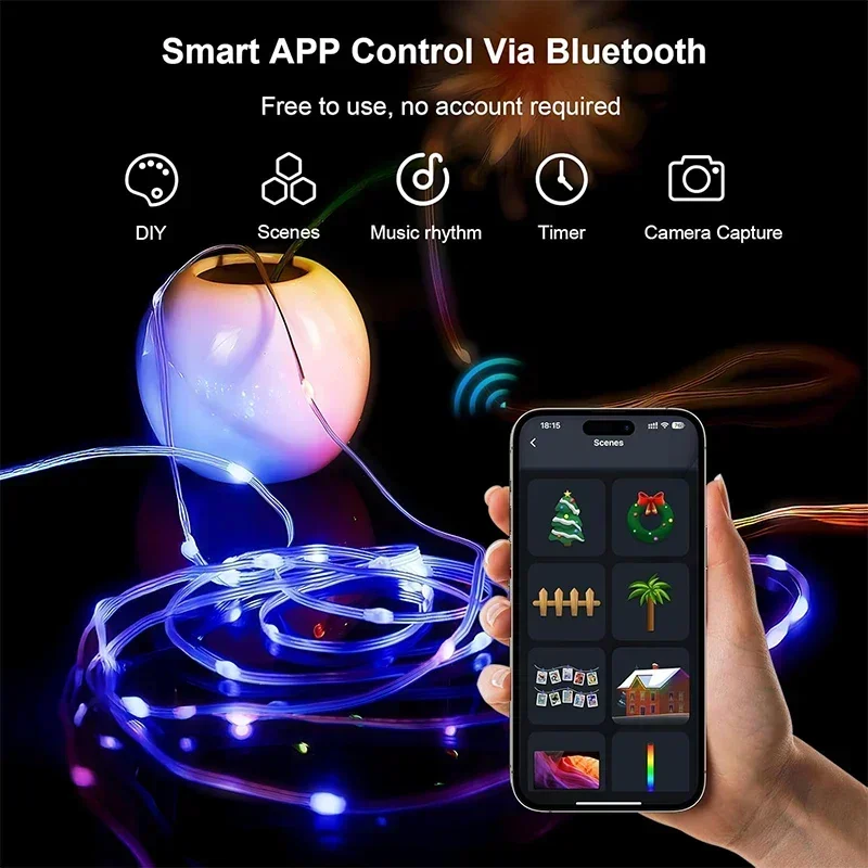 DIY RGBIC Smart String Lights  - Smart Garden Festoon Lights recension och pris