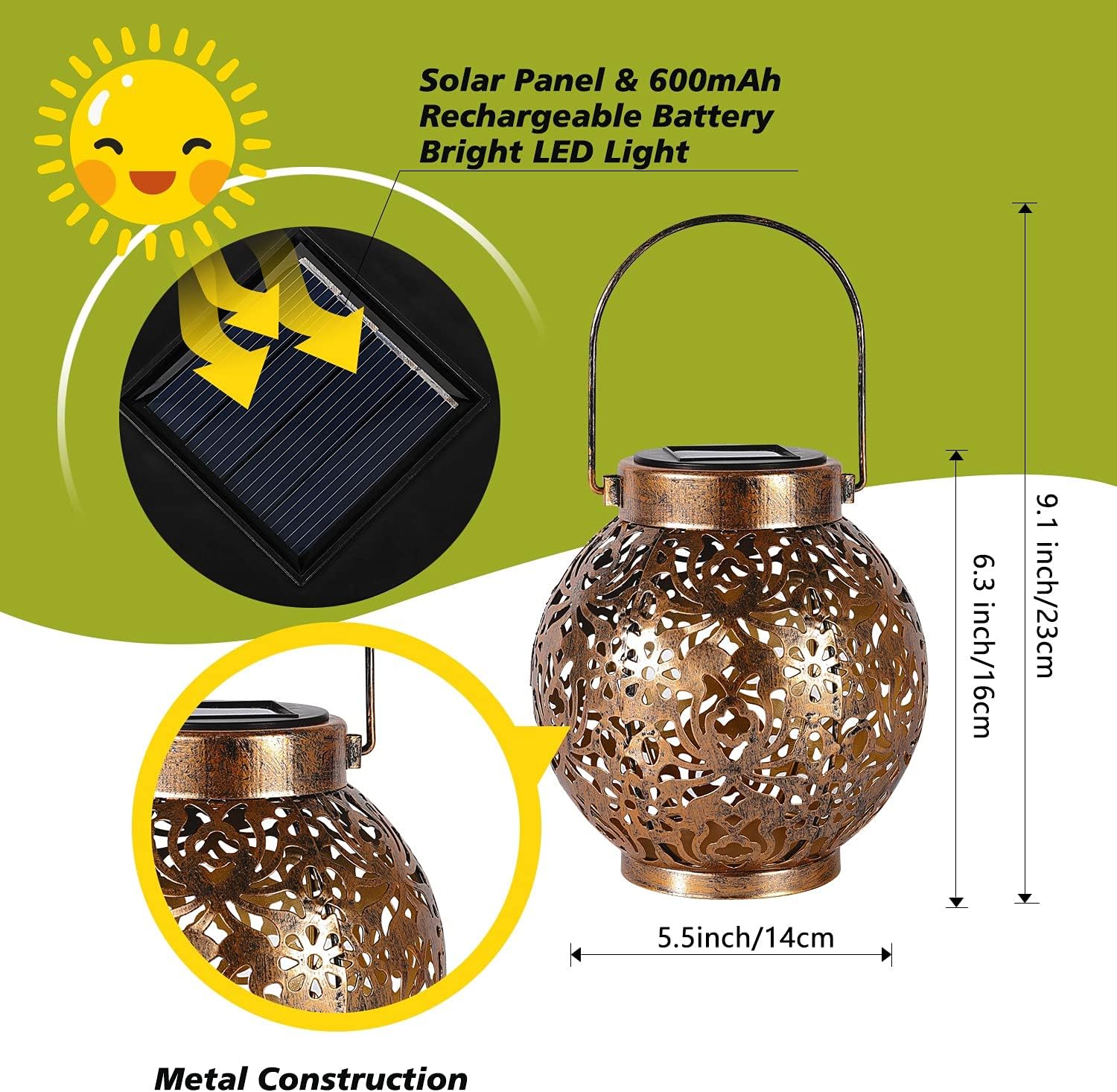 1-6PCS Moroccan Solar Lanterns - Smart Garden Light recension och pris