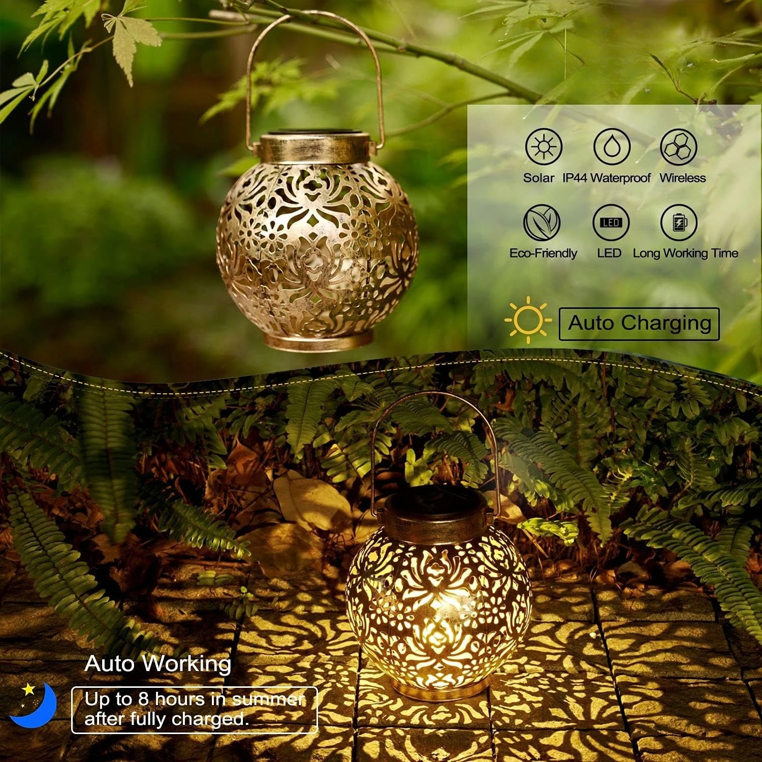 1-6PCS Moroccan Solar Lanterns - Smart Garden Light recension och pris