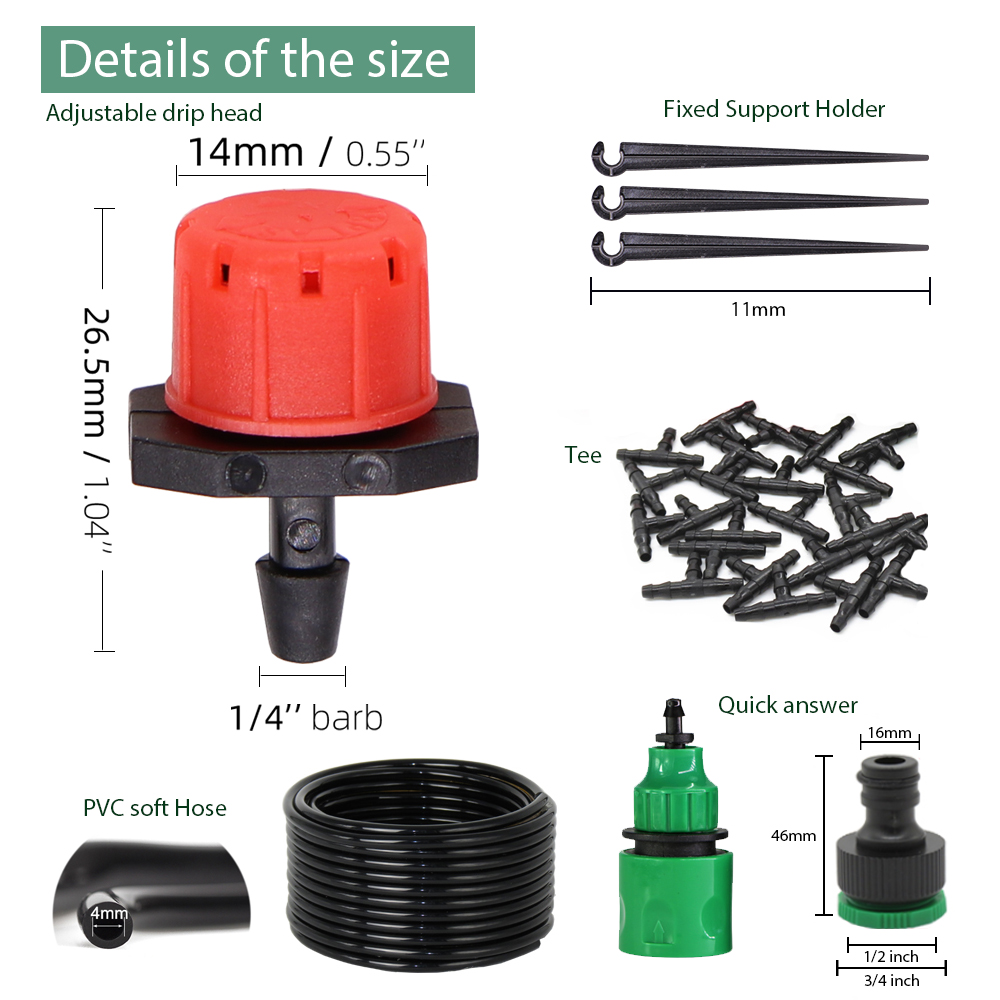 50-5M 1/4'' Hose Adjustable Dr - Smart Garden Hose recension och pris
