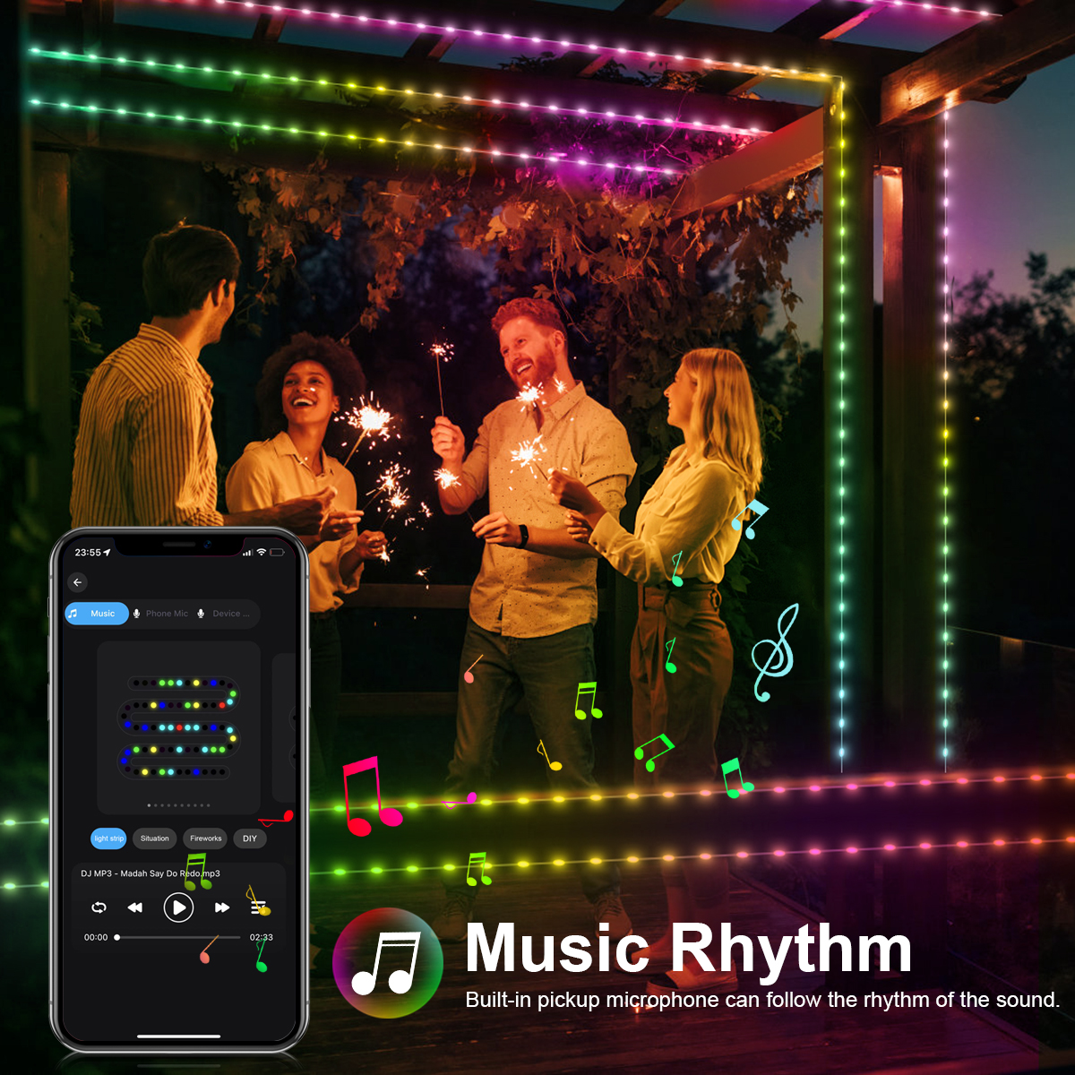 Bluetooth RGB LED String Light - Smart Garden Festoon Lights recension och pris