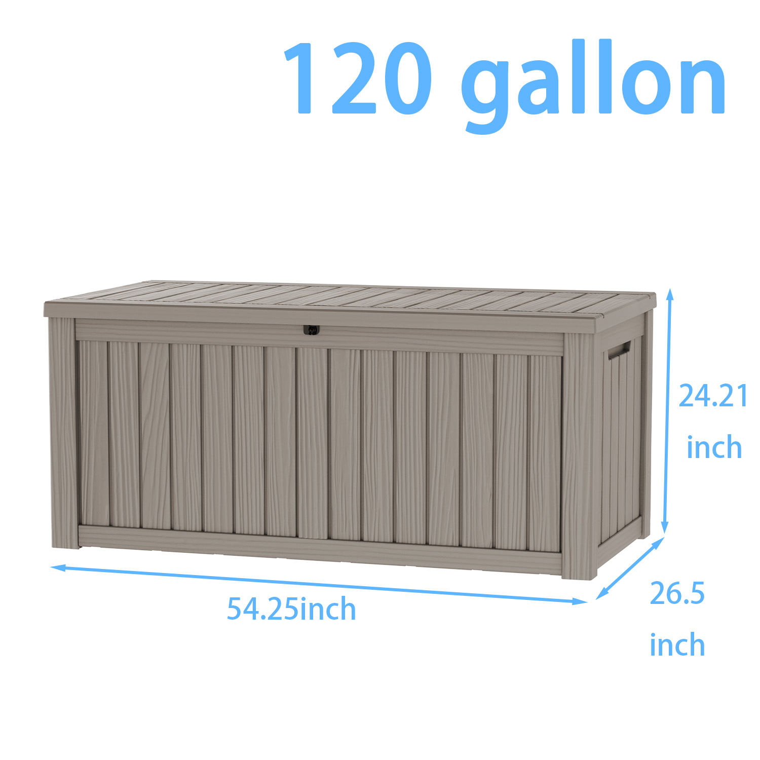 120 Gallon Outdoor Deck Box, L - Smart Garden Storage recension och pris