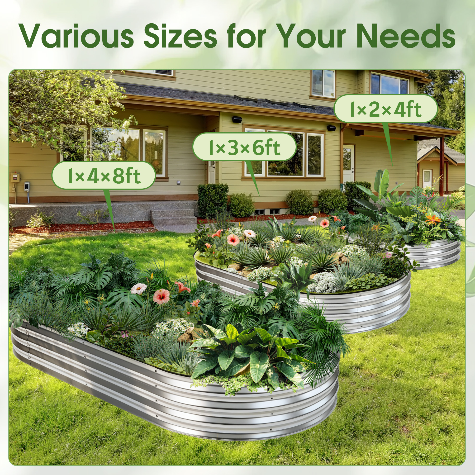 JHK 8x4x1ft Outdoor Metal Gard - Smart Garden Storage recension och pris