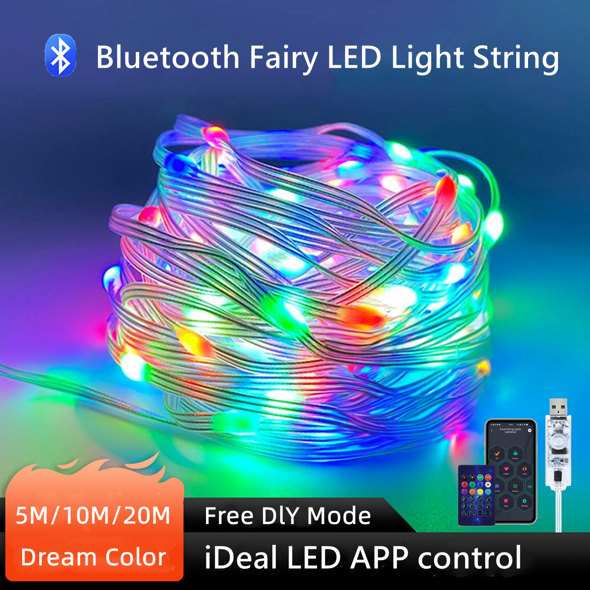 20M 10M 5M Smart Bluetooth APP - Smart Garden Festoon Lights recension och pris