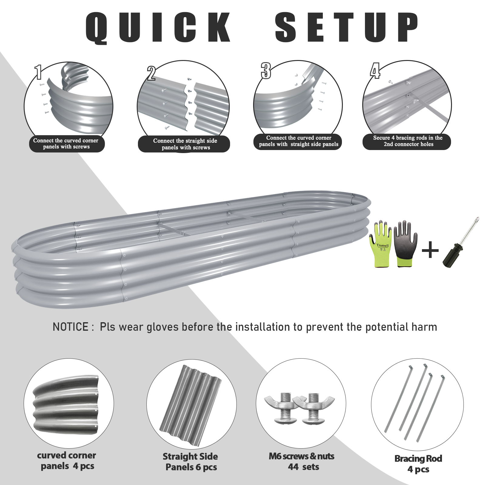 12x2x1FT Galvanized Raised Gar - Smart Garden Storage recension och pris