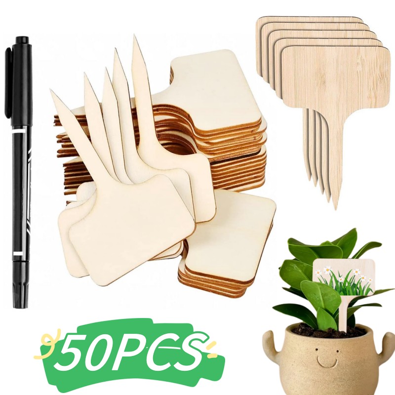 T-Type Bamboo Plant Labels Eco - Garden Journal Planner recension och pris