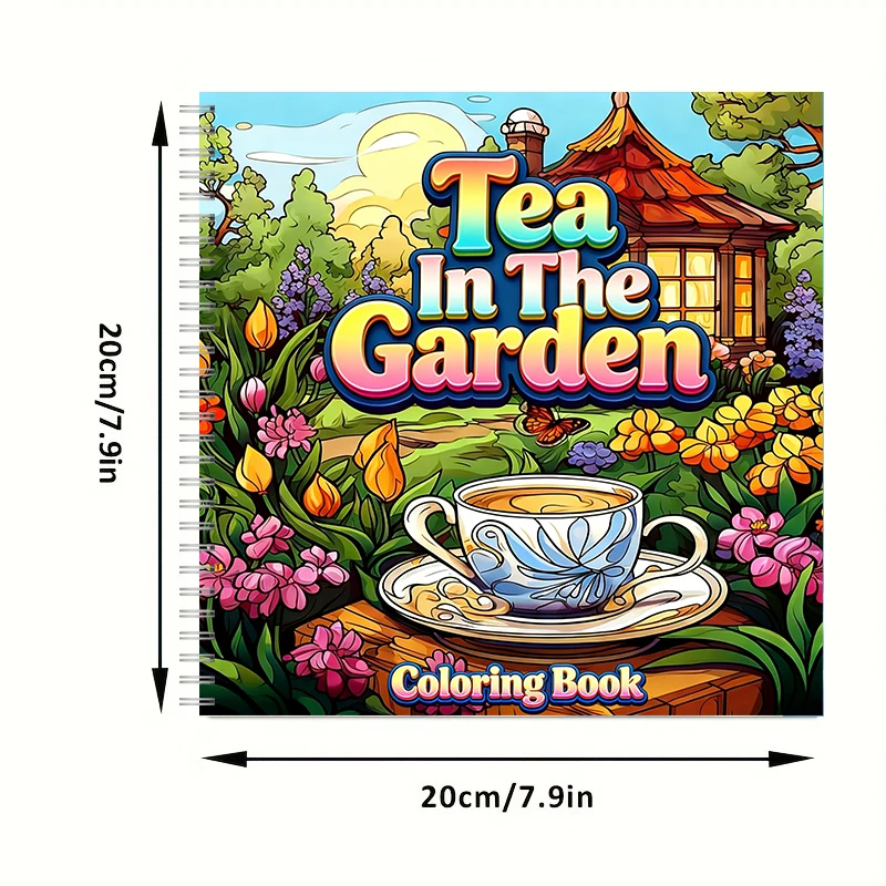 Tea In The Gardens Coloring Bo - Garden Journal Planner recension och pris