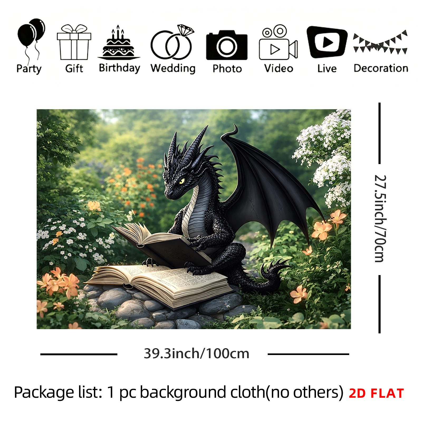 Fantasy Dragon Reading Book Ta - Garden Journal Planner recension och pris
